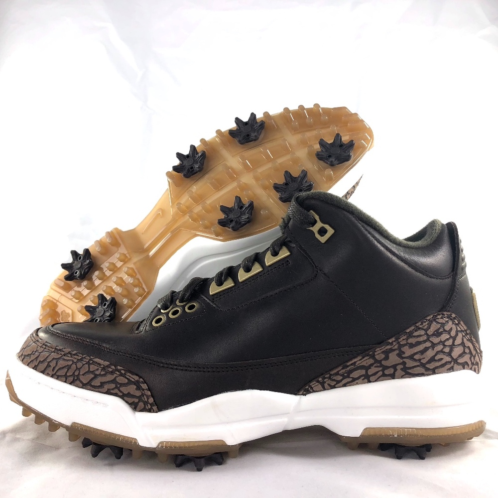 Nike Air Jordan 3 Golf Premium Brown White Shoes